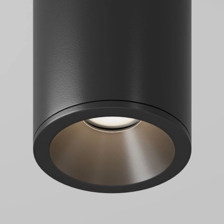 Czarny downlight tuba, punktowy spot C029CL-01-S-B z serii ZOOM 2