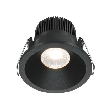 Czarne oczko podtynkowe LED ⌀6cm 3000K DL034-01-06W3K-D-B z serii ZOOM