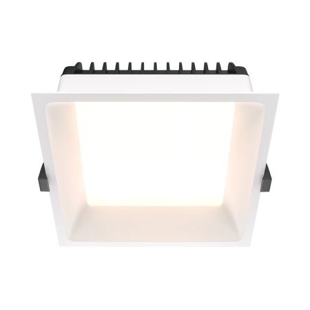 Biała, kwadratowa lampa wpustowa 14,5cm 3000K DL054-18W3K-W z serii OKNO