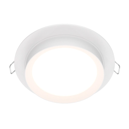 Białe, okrągłe, wypukłe oczko podtynkowe DL086-GX53-RD-W z serii HOOP
