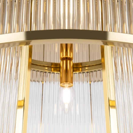 Złota lampa wisząca na żarówkę E14 MOD174CL-06G z serii FRAME