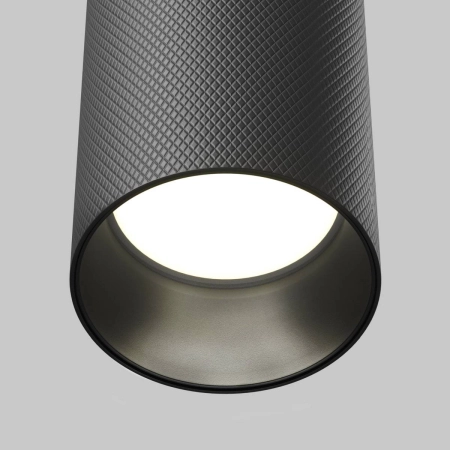 Dekoracyjna, czarna tuba, lampa wisząca P082PL-GU10-B z serii ARTISAN