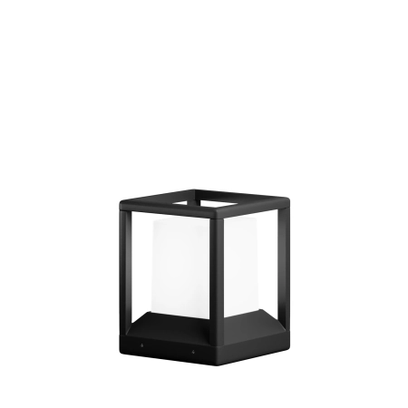 Czarna, zewnętrzna lampa ogrodowa O455FL-01GF1 z serii TRIM