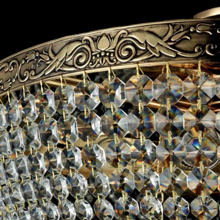 Okazała, kryształowa lampa sufitowa ⌀100cm DIA890-CL-18-G z serii PALACE 4