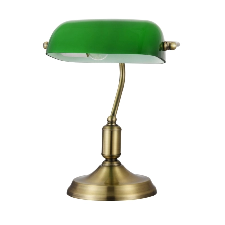 Bankierska lampa stołowa z zielonym kloszem Z153-TL-01-BS z serii KIWI
