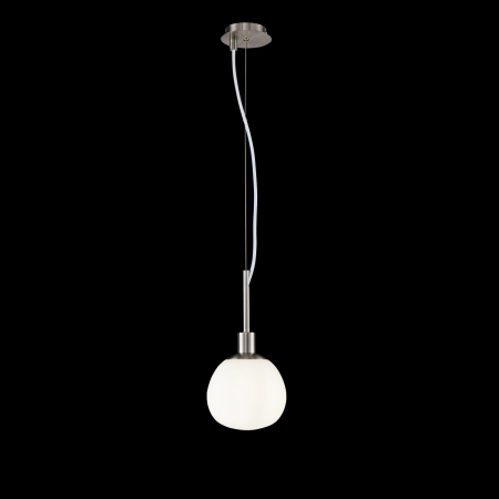 Punktowa, srebrna lampa wisząca do sypialni MOD221-PL-01-N z serii ERICH
