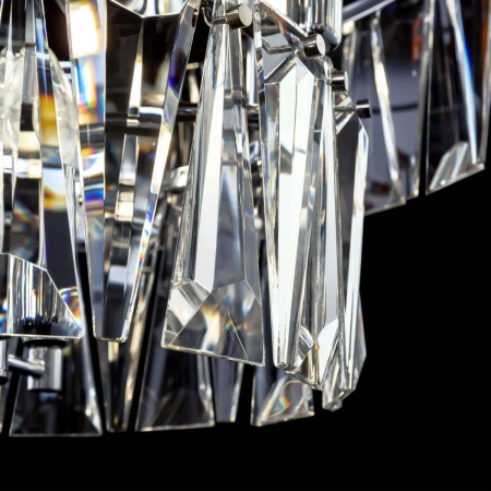 Chromowana, kryształowa lampa wisząca MOD043PL-12CH z serii PUNTES 4