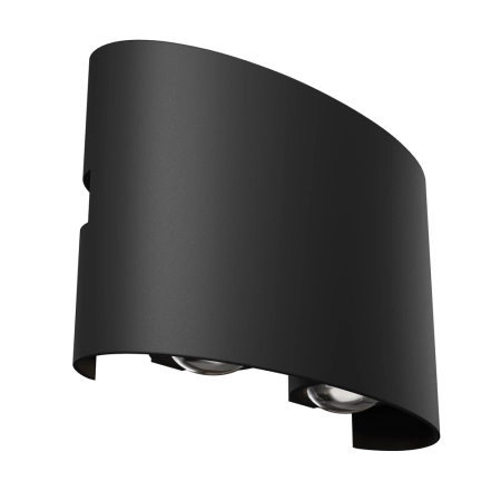 Czarna, ledowa lampa ścienna na elewację 12cm O417WL-L4B3K z serii STRATO