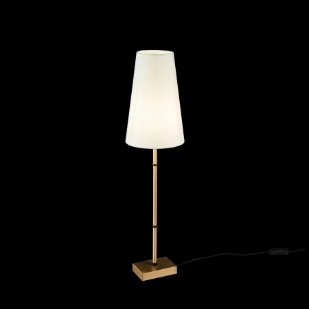 Wysoka, smukła, złota lampa stołowa H001TL-01BS z serii ZARAGOZA
