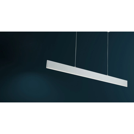 Biała, minimalistyczna lampa wisząca LED listwa P010PL-L23W z serii STEP 2