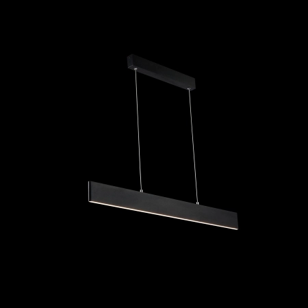 Nowoczesna, prosta, czarna lampa wisząca LED P010PL-L23B z serii STEP
