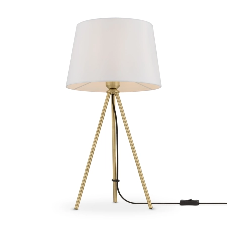 Lampka nocna, stołowa z białym abażurem Z016TL-01BS z serii SANDY