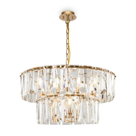 Złota lampa wisząca w stylu glamour ⌀68cm MOD043PL-12G z serii PUNTES