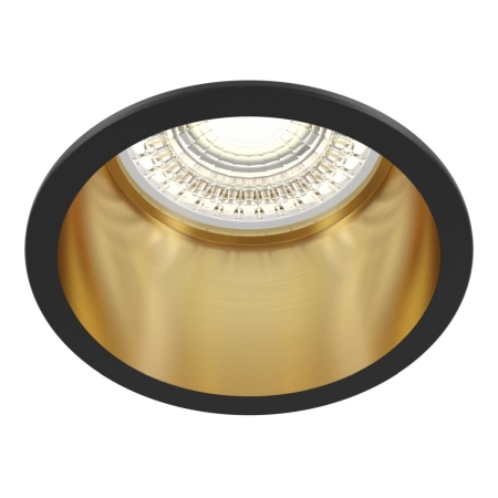Oprawa podtynkowa wklęsłe, czarno-złote oczko DL049-01GB z serii REIF 2