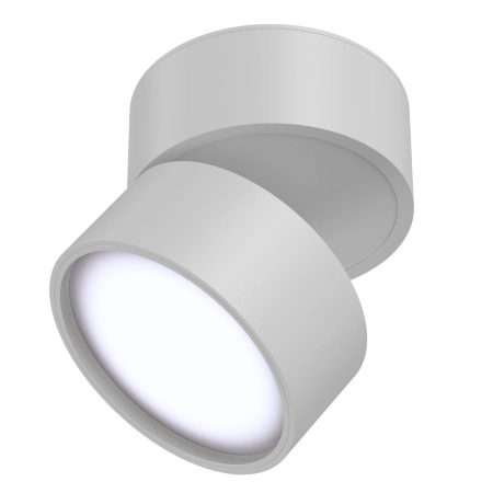 Biały, ruchomy reflektor natynkowy LED ⌀8,5 C024CL-L12W4K z serii ONDA
