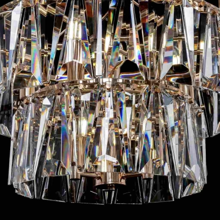 Pałacowa, kryształowa lampa wisząca ⌀77cm MOD043PL-18G z serii PUNTES 4
