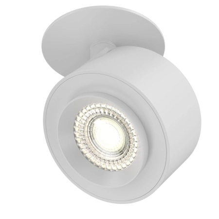 Biały, okrągły reflektor LED 3000K C063CL-L12W3K z serii TREO
