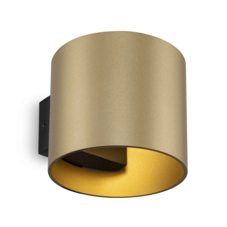 Dekoracyjny, złoty kinkiet w kształcie tuby C066WL-01MG z serii ROND