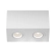 Biała lampa natynkowa, podwójny box GU10 C017CL-02W z serii ATOM