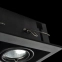 Czarne, podwójne oczko podtynkowe DL008-2-02-B z serii METAL MODERN 4