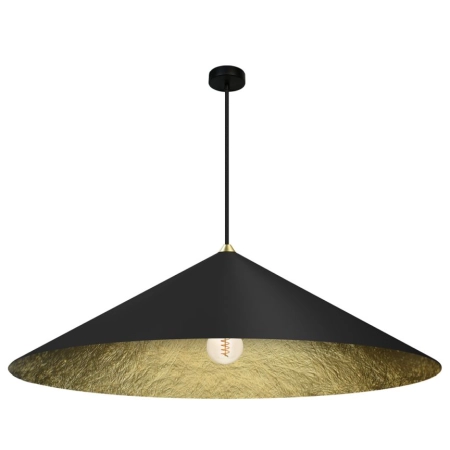 Designerska, czarno-złota lampa wisząca ⌀90cm MLP0647 z serii FUJI