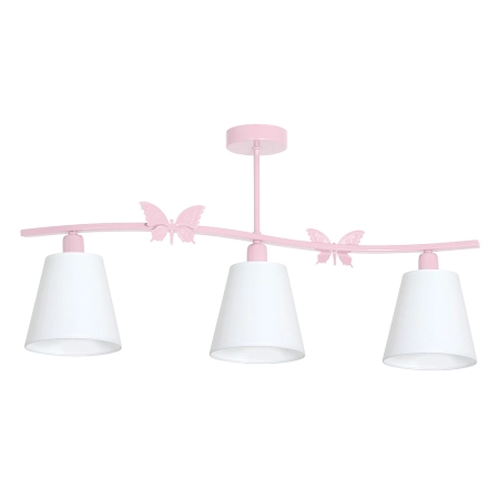 Różowa lampa sufitowa z białymi abażurami MLP979 z serii ALICE