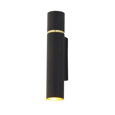Elegancka lampa ścienna, czarno-złota tuba MZ5000 z serii LYNX