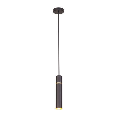 Punktowa, czarno-złota lampa wisząca tuba MZ5002 z serii LYNX