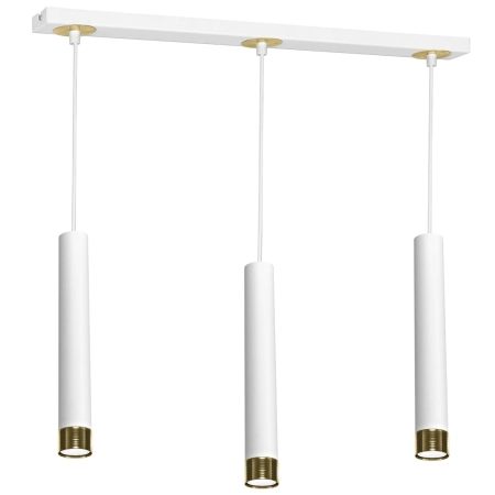 Biało-złota lampa wisząca nad stół w jadalni MLP6236 z serii DANI
