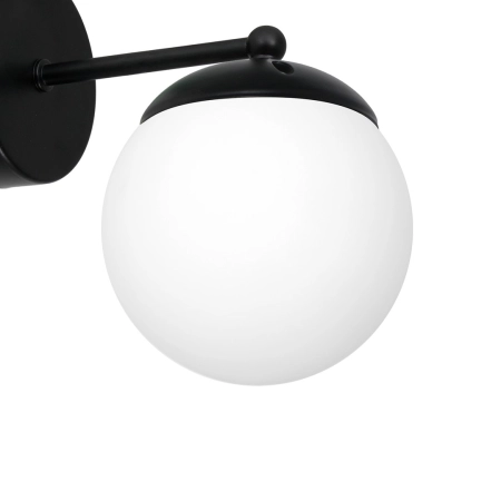 Czarno-biała, prosta lampa ścienna z kloszem MLP6521 z serii LIMA - 3