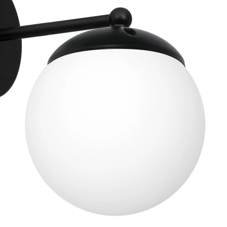 Czarno-biała, prosta lampa ścienna z kloszem MLP6521 z serii LIMA - 4
