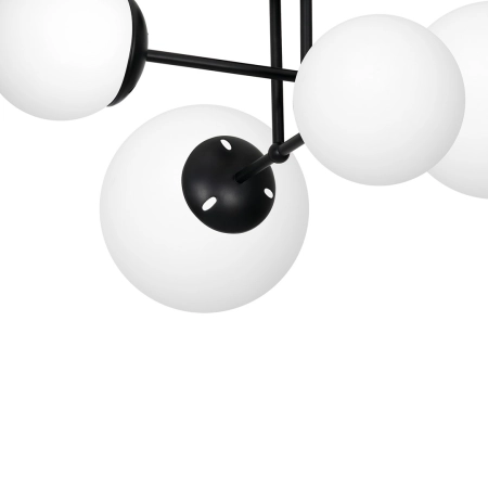 Czarna lampa sufitowa z białymi kloszami MLP6527 z serii LIMA - 4