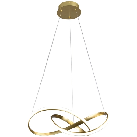 Złota, dekoracyjna lampa wisząca LED do salonu ML6772 z serii CAPPIO