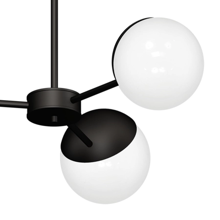Klasyczna, czarno-biała lampa wisząca z kloszami MLP8865 z serii SFERA - 2