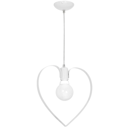 Lampa wisząca w kształcie serca, biały kolor MLP9950 z serii AMORE - 9