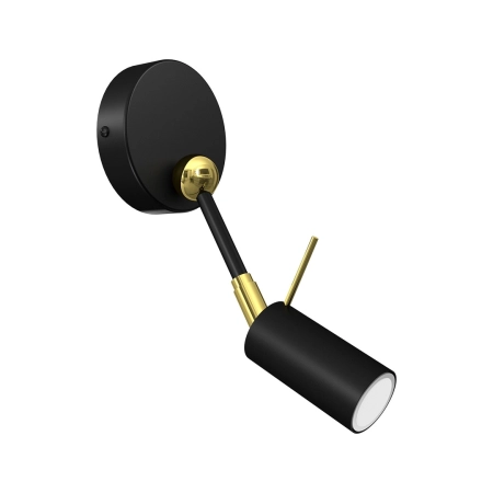 Czarno-złoty kinkiet reflektor na wysięgniku MLP7269 z serii IRIS