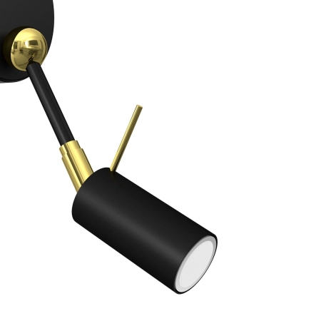 Czarno-złoty kinkiet reflektor na wysięgniku MLP7269 z serii IRIS - 2