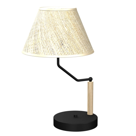 Lampa stołowa z beżowym abażurem, do sypialni MLP7278 z serii ETNA