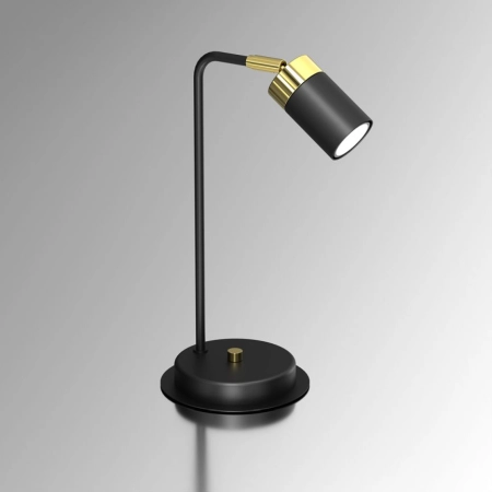 Czarno-złota, prosta lampka na biurko MLP7534 z serii JOKER - 2