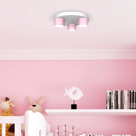 Lampa sufitowa z różowymi elementami MLP7556 z serii DIXIE - 3