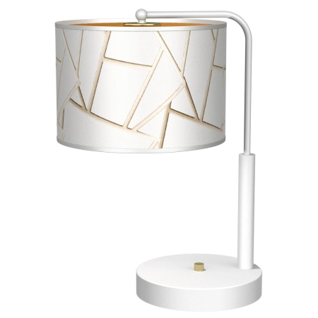 Biało-złota lampka stołowa, do salonu MLP7570 z serii ZIGGY