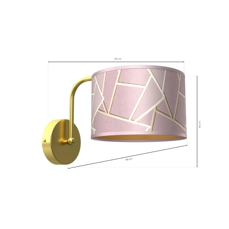 Elegancka lampa ścienna, różowy kinkiet MLP7583 z serii ZIGGY - 2