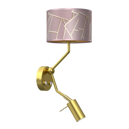 Złoto-różowa lampa ścienna, kinkiet MLP7584 z serii ZIGGY