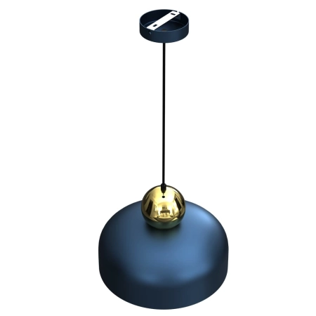 Niebiesko-złota lampa wisząca, ozdobna kula MLP7695 z serii HARALD - 4