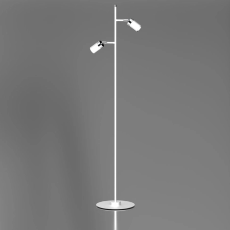 Biało-srebrna lampa podłogowa ze spotami MLP7752 z serii JOKER - 2