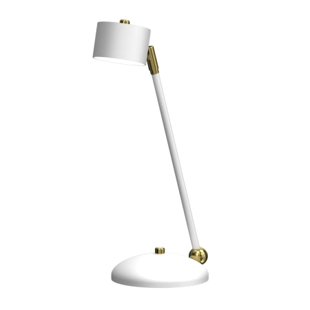 Lampka biurkowa w kolorze bieli i złota MLP7758 z serii ARENA