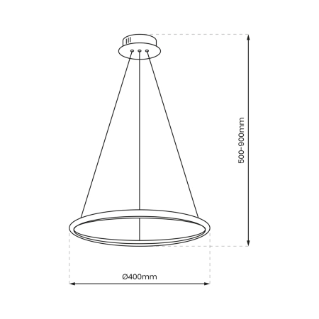 Chromowana lampa wisząca, regulacja wysokości ML7940 z serii ROTONDA - 2