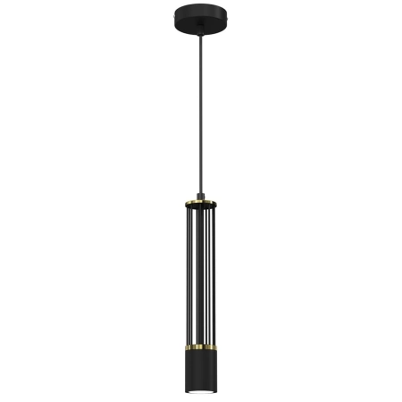 Czarna lampa wisząca, nowoczesna tuba MLP8409 z serii ESTILO