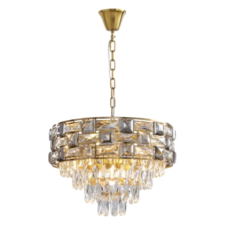 Lampa wisząca w złotym kolorze, kryształowa ML8895 z serii LUXURIA