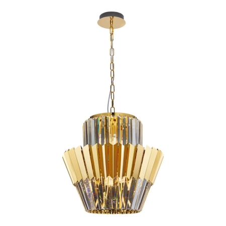 Dekoracyjna, złota lampa wisząca do salonu ML0413 z serii DONNA